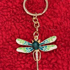 Colorful Dragonfly Keychain